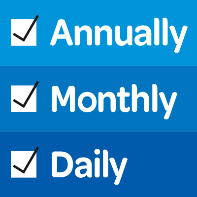 Daily Monthly Annually Checklist